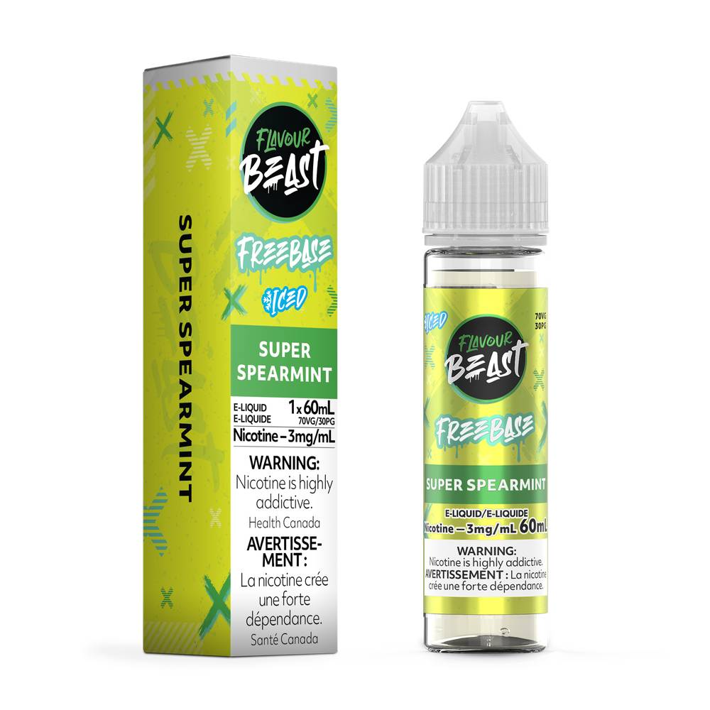 Flavour Beast Freebase E-Liquid 60mL Bottle - Super Spearmint Iced